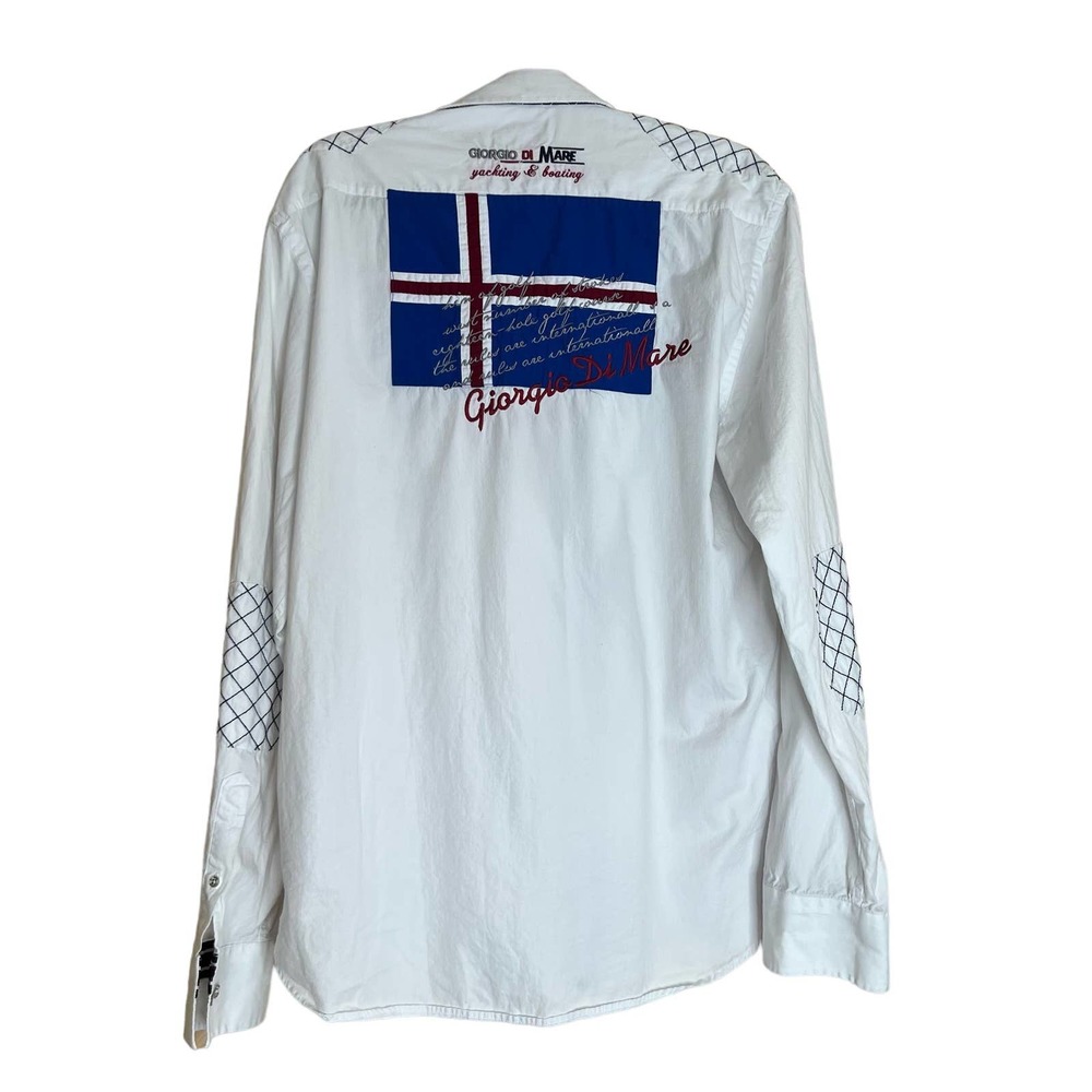 Giorgio Di Mare‎ Ocean International Team White Button Down Shirt Men's